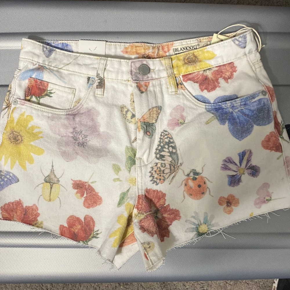 BLANKNYC BLANK NYC barrow high rise short butterfly 27 cut off hem NEW W TAGS